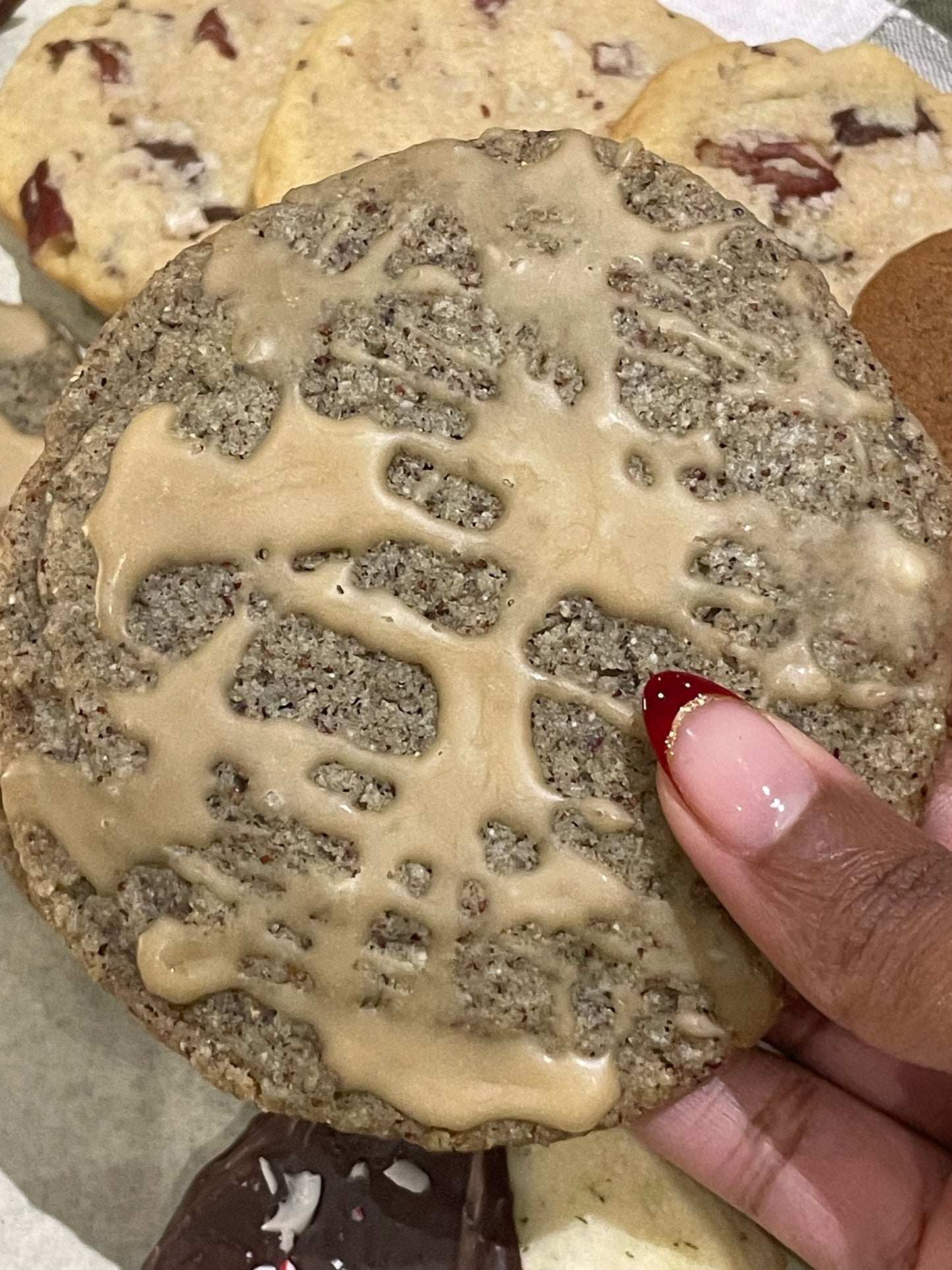 Brown Butter & Heirloom Red Corn Cookies with Maple Glaze