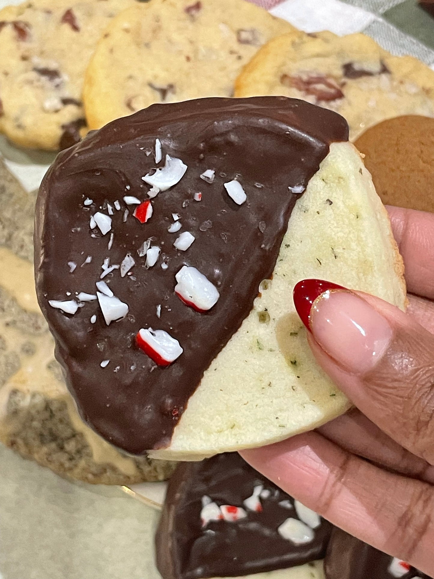 Peppermint Shortbread with Dark Chocolate
