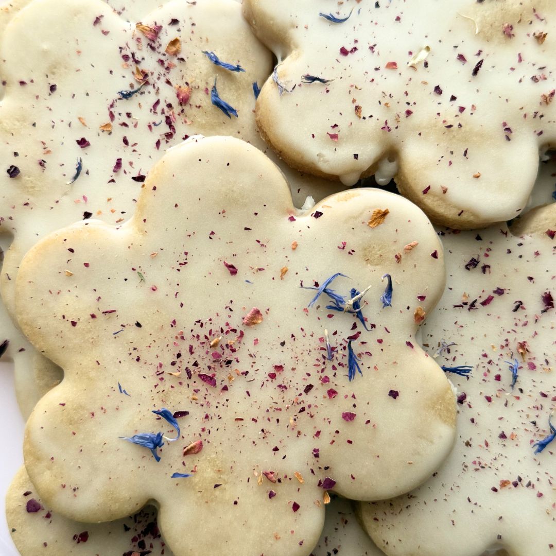 Rose Shortbread Cookies