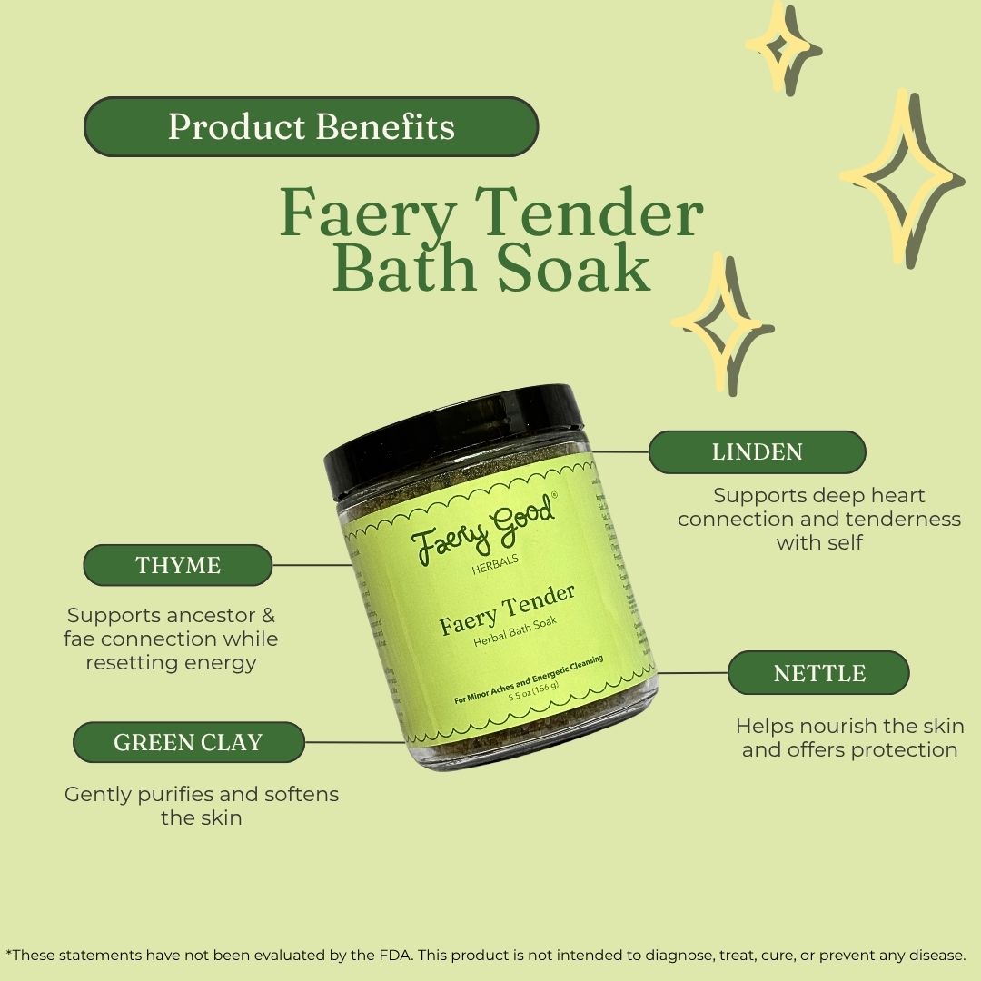 Faery Tender | Bath Soak for Minor Aches and Energetic Cleansing