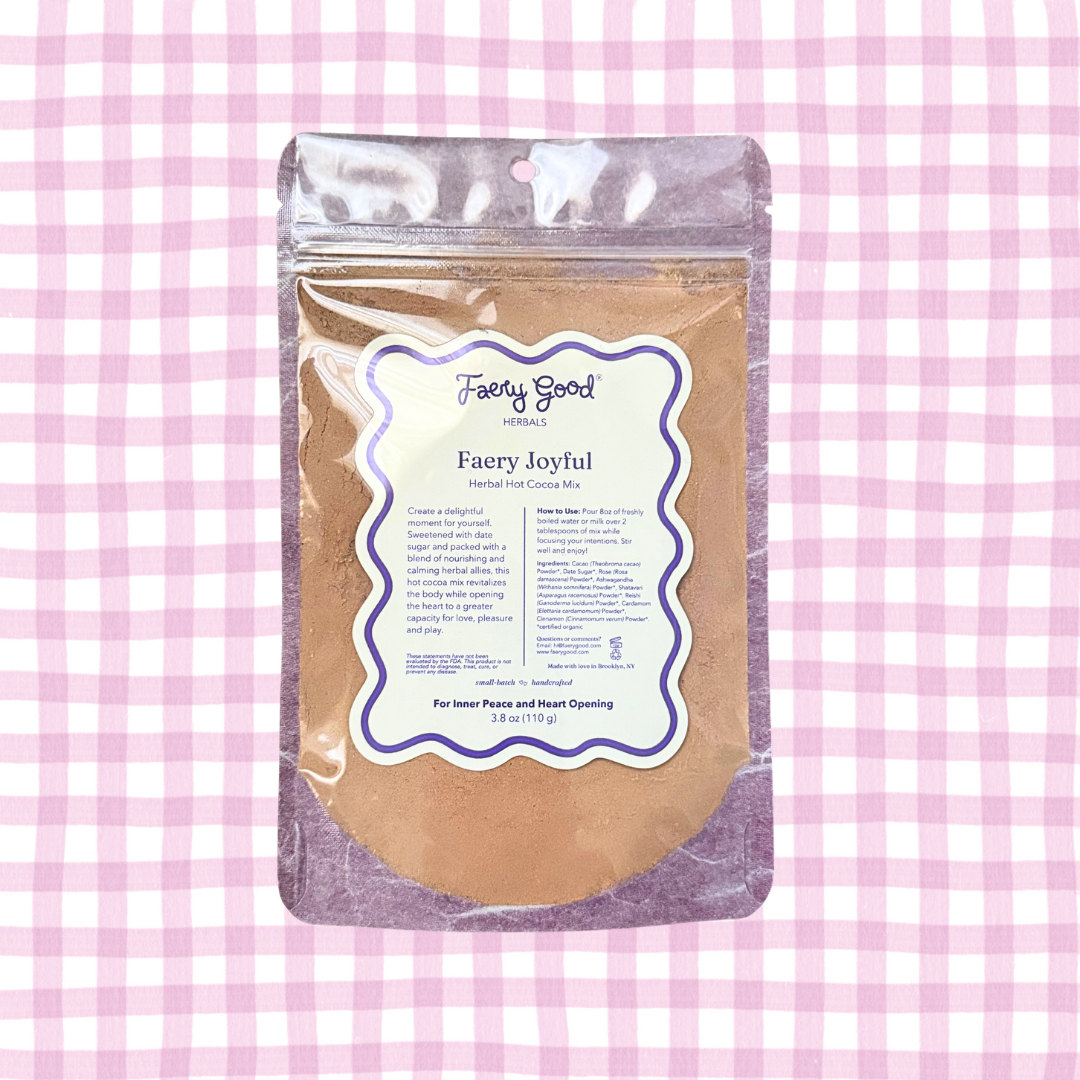 Faery Joyful | Herbal Hot Cocoa Mix for Inner Peace and Heart Opening