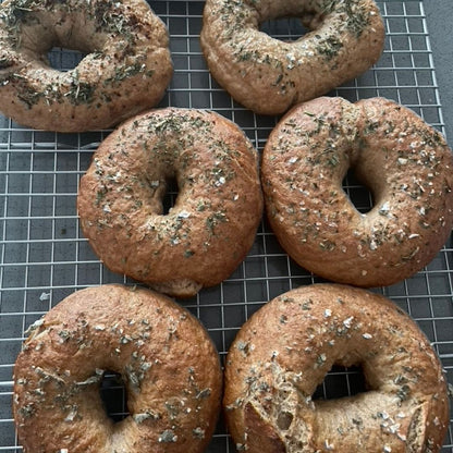 Herbal Sourdough Bagels