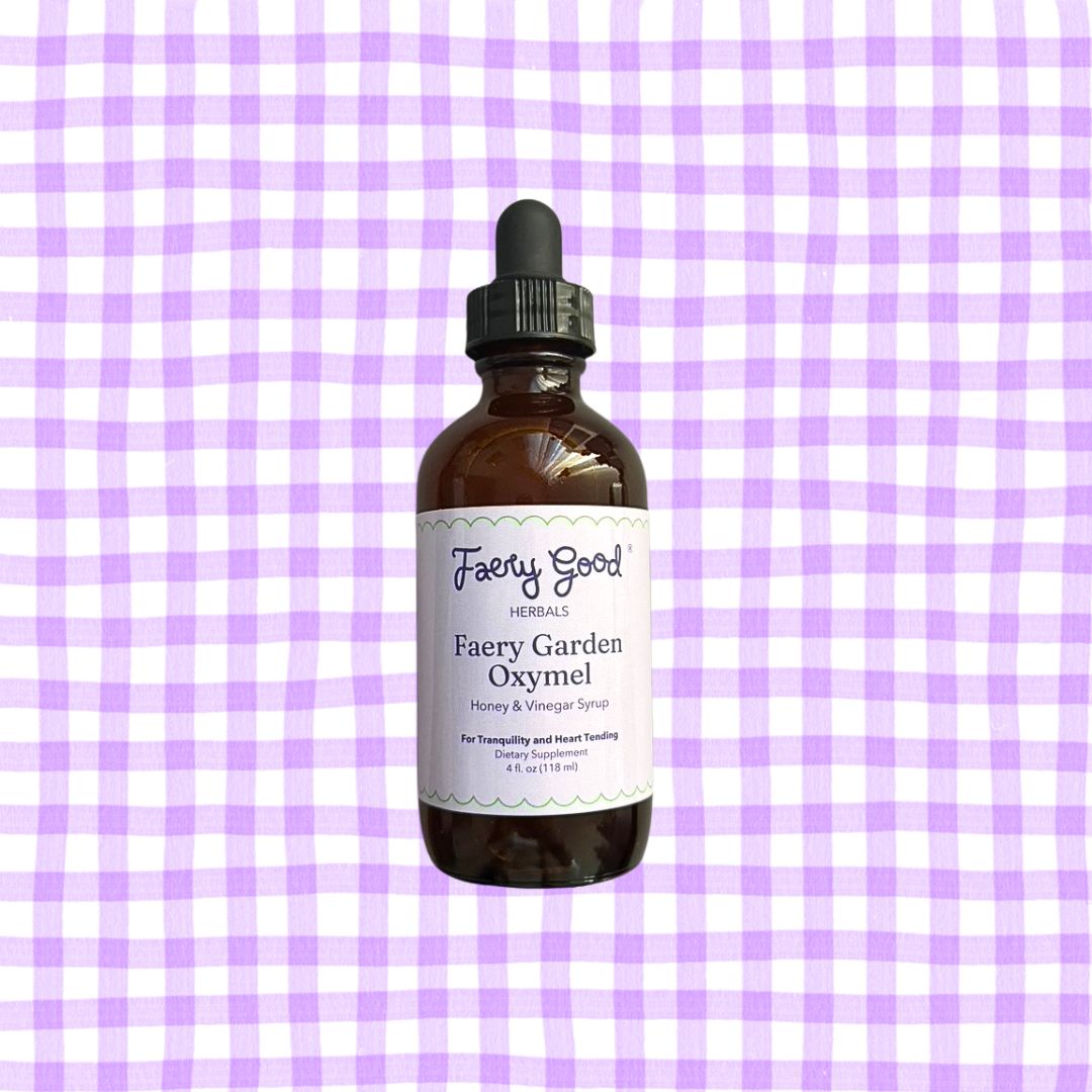 Faery Garden Oxymel | Digestive Tonic for Tranquility and Heart Tending