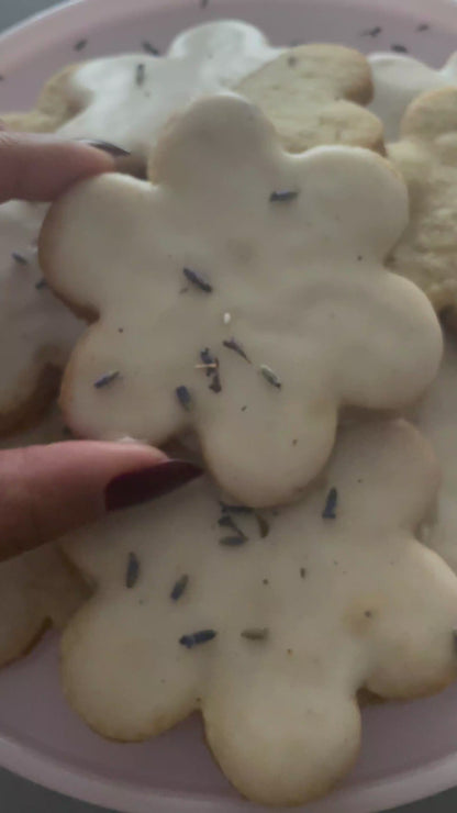 Lavender & Meyer Lemon Shortbread Cookies